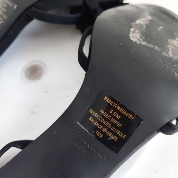 Steve Madden Size 8.5 Open Toe Heels Strappy Rhinestones Formal Dressy Pumps Bow - Picture 11 of 12